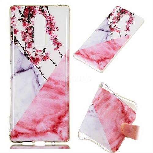 Pink Plum Soft TPU Marble Pattern Case for Sony Xperia 1 / Xperia XZ4