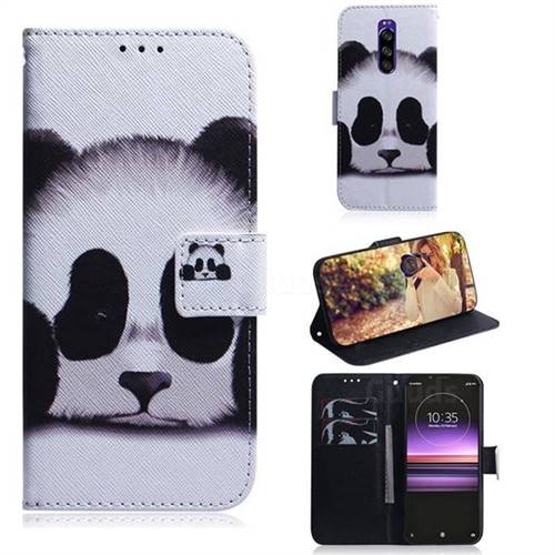 Sleeping Panda PU Leather Wallet Case for Sony Xperia 1 / Xperia XZ4