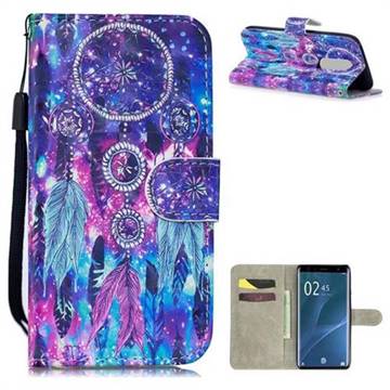 Star Wind Chimes 3D Painted Leather Wallet Phone Case for Sony Xperia 1 / Xperia XZ4