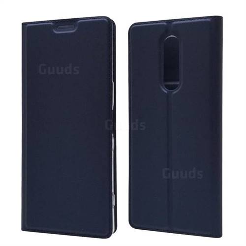 Ultra Slim Card Magnetic Automatic Suction Leather Wallet Case for Sony Xperia 1 / Xperia XZ4 - Royal Blue
