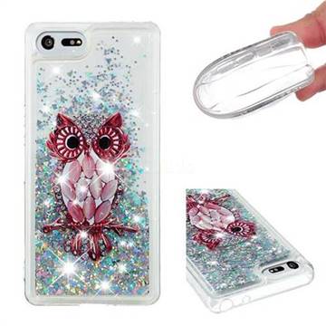 Seashell Owl Dynamic Liquid Glitter Quicksand Soft TPU Case for Sony Xperia XZ4 Compact