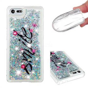 Smile Flower Dynamic Liquid Glitter Quicksand Soft TPU Case for Sony Xperia XZ4 Compact