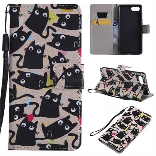 Cute Kitten Cat PU Leather Wallet Case for Sony Xperia XZ4 Compact