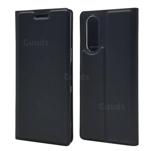 Ultra Slim Card Magnetic Automatic Suction Leather Wallet Case for Sony Xperia 5 / Xperia XZ5 - Star Grey