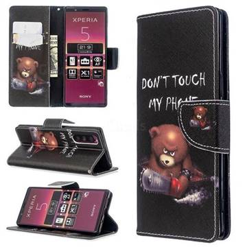 Chainsaw Bear Leather Wallet Case For Sony Xperia 5 Xperia Xz5