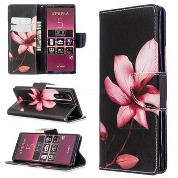 Lotus Flower Leather Wallet Case for Sony Xperia 5 / Xperia XZ5
