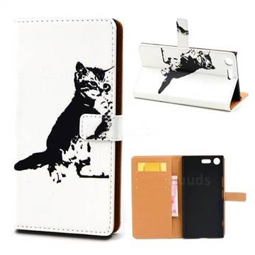 Cute Cat Leather Wallet Case for Sony Xperia XZ Premium XZP