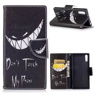Crooked Grin Leather Wallet Case for Sony Xperia XZs