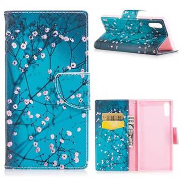Blue Plum Leather Wallet Case for Sony Xperia XZs