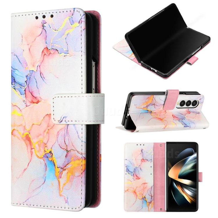 Galaxy Dream Marble Leather Wallet Protective Case for Samsung Galaxy Z Fold4