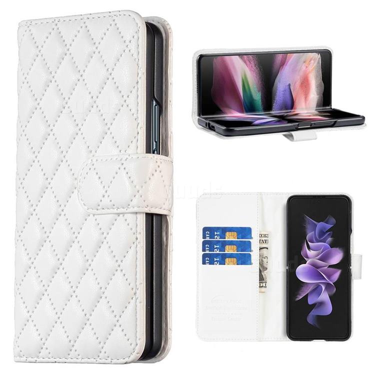 Binfen Color BF-14 Fragrance Protective Wallet Flip Cover for Samsung Galaxy Z Fold4 - White