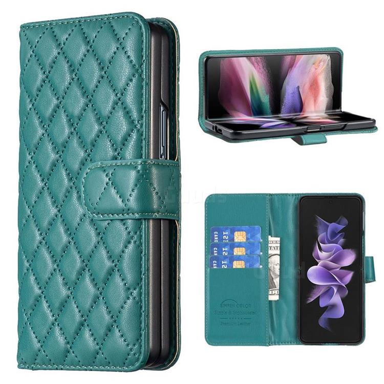 Binfen Color BF-14 Fragrance Protective Wallet Flip Cover for Samsung Galaxy Z Fold4 - Green