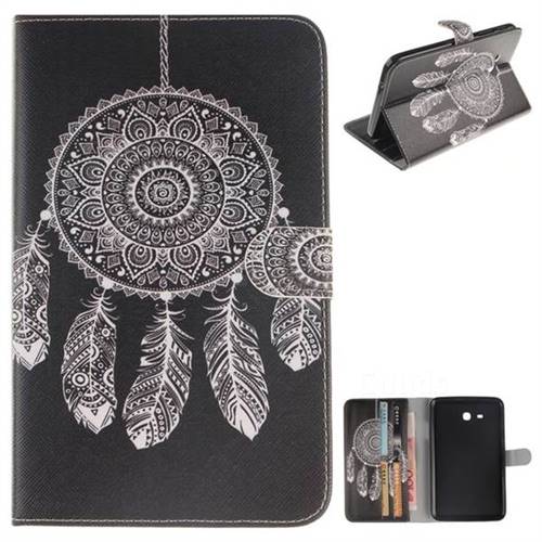 Black Wind Chimes Painting Tablet Leather Wallet Flip Cover for Samsung Galaxy Tab 3 Lite 7.0 T110 T113