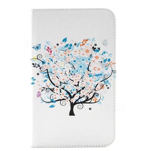Colorful Tree Folio Stand Leather Wallet Case for Samsung Galaxy Tab 4 7.0 T230 T231 T235