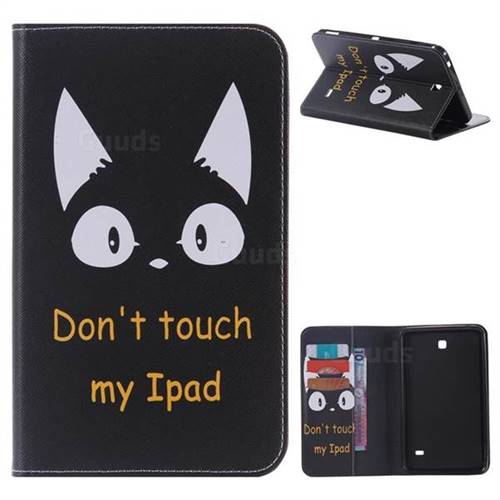 Cat Ears Folio Flip Stand Leather Wallet Case for Samsung Galaxy Tab 4 7.0 T230 T231 T235