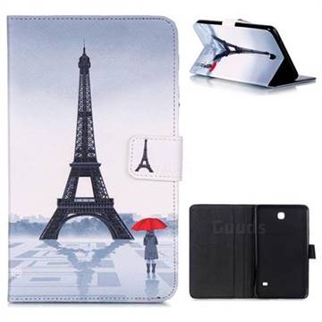 Rain Eiffel Tower Folio Stand Leather Wallet Case for Samsung Galaxy Tab 4 7.0 T230 T231 T235
