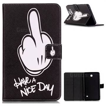Have a Nice Day Folio Stand Leather Wallet Case for Samsung Galaxy Tab 4 7.0 T230 T231 T235