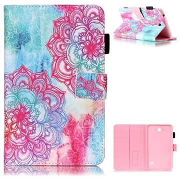 Fire Red Flower Folio Stand Leather Wallet Case for Samsung Galaxy Tab 4 7.0 T230 T231 T235