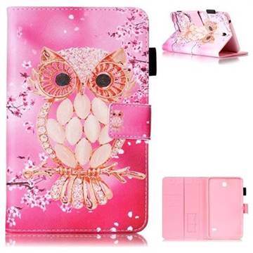 Petal Owl Folio Stand Leather Wallet Case for Samsung Galaxy Tab 4 7.0 T230 T231 T235