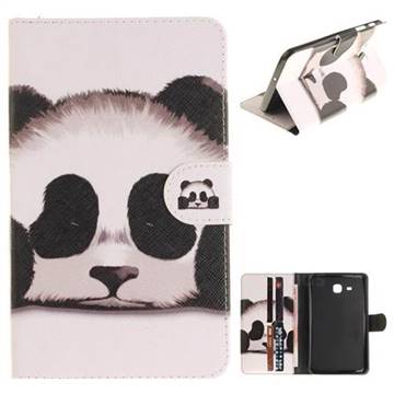 Sleeping Panda Painting Tablet Leather Wallet Flip Cover for Samsung Galaxy Tab A 7.0 (2016) T280 T285