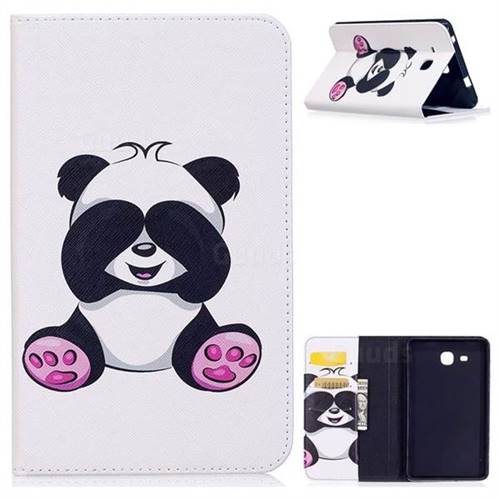Lovely Panda Folio Stand Leather Wallet Case for Samsung Galaxy Tab A 7.0 (2016) T280 T285