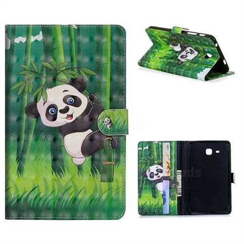 Climbing Bamboo Panda 3D Painted Leather Tablet Wallet Case for Samsung Galaxy Tab A 7.0 (2016) T280 T285