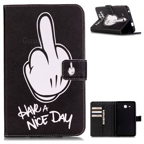 Have a Nice Day Folio Stand Leather Wallet Case for Samsung Galaxy Tab A 7.0 (2016) T280 T285