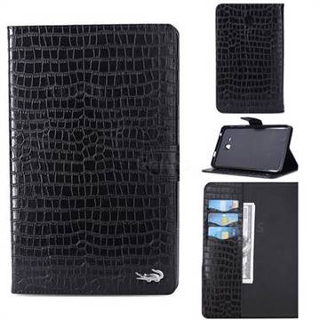 Retro Crocodile Tablet Leather Wallet Flip Cover for Samsung Galaxy Tab A 7.0 (2016) T280 T285 - Black