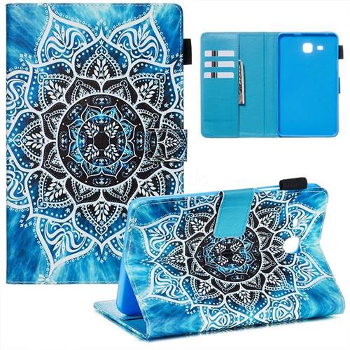 Underwater Mandala Flower Matte Leather Wallet Tablet Case for Samsung Galaxy Tab A 7.0 (2016) T280 T285