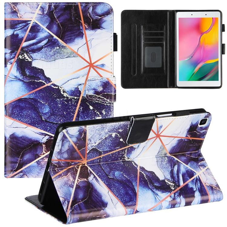 Starry Blue Stitching Color Marble Leather Flip Cover for Samsung Galaxy Tab A 8.0 (2019) T290 T295