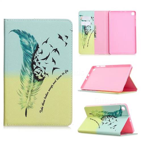 Feather Bird Folio Stand Leather Wallet Case for Samsung Galaxy Tab A 8.4 T307