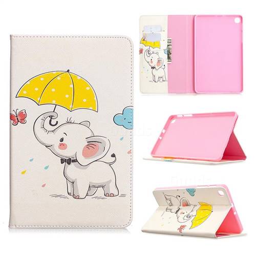 Umbrella Elephant Folio Stand Tablet Leather Wallet Case for Samsung Galaxy Tab A 8.4 T307