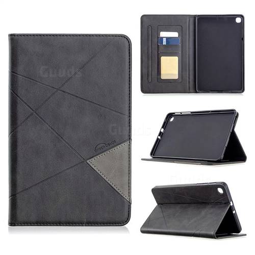Binfen Color Prismatic Slim Magnetic Sucking Stitching Wallet Flip Cover for Samsung Galaxy Tab A 8.4 T307 - Black