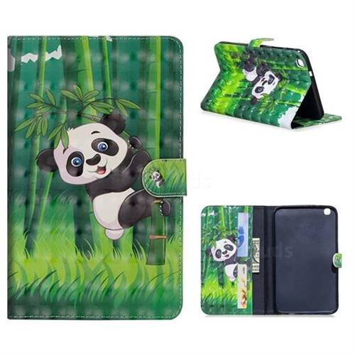 Climbing Bamboo Panda 3D Painted Leather Tablet Wallet Case for Samsung Galaxy Tab 3 8.0 T311 T315 T310