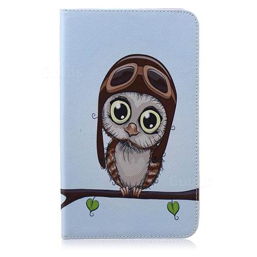 Owl Pilots Folio Stand Leather Wallet Case for Samsung Galaxy Tab 4 8.0 T330 T331