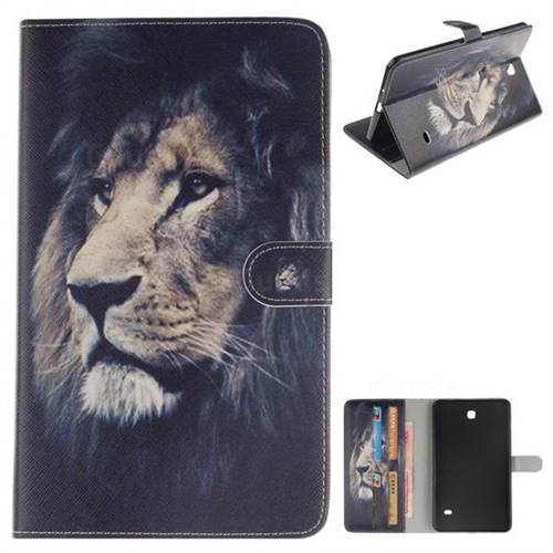 Lion Face Painting Tablet Leather Wallet Flip Cover for Samsung Galaxy Tab 4 8.0 T330 T331