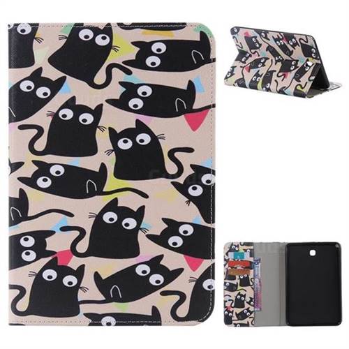 Cute Kitten Cat Folio Flip Stand Leather Wallet Case for Samsung Galaxy Tab A 8.0 T350 T355