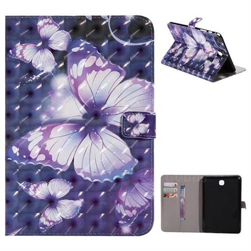 Pink Butterfly 3D Painted Tablet Leather Wallet Case for Samsung Galaxy Tab A 8.0 T350 T355