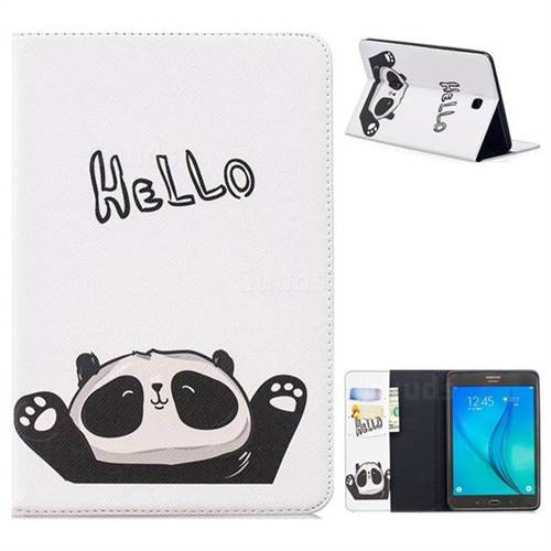 Hello Panda Folio Stand Tablet Leather Wallet Case for Samsung Galaxy Tab A 8.0 T350 T355
