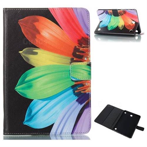 Colorful Sunflower Folio Stand Leather Wallet Case for Samsung Galaxy Tab A 8.0 T350 T355