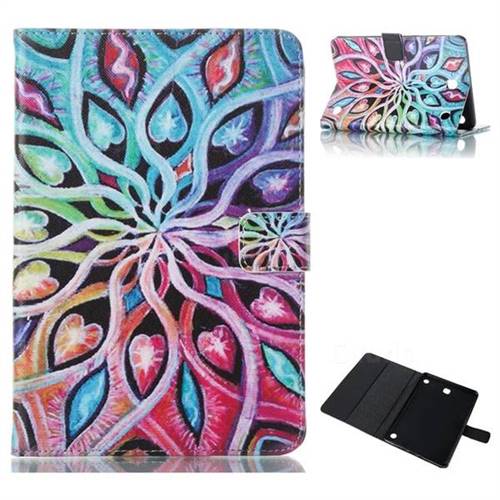 Spreading Flowers Folio Stand Leather Wallet Case for Samsung Galaxy Tab A 8.0 T350 T355