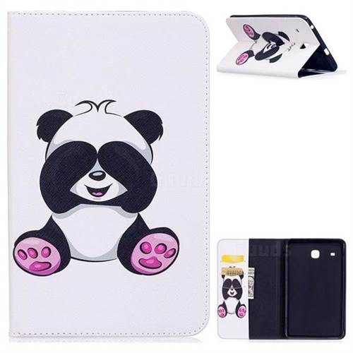 Lovely Panda Folio Stand Leather Wallet Case for Samsung Galaxy Tab E 8.0 T375 T377