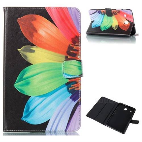 Colorful Sunflower Folio Stand Leather Wallet Case for Samsung Galaxy Tab E 8.0 T375 T377