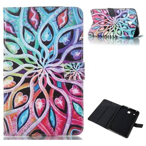 Spreading Flowers Folio Stand Leather Wallet Case for Samsung Galaxy Tab E 8.0 T375 T377