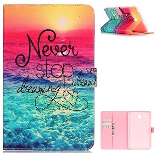 Colorful Dream Catcher Folio Stand Leather Wallet Case for Samsung Galaxy Tab E 8.0 T375 T377
