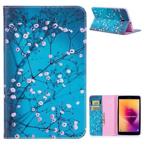 Blue Plum Folio Stand Leather Wallet Case for Samsung Galaxy Tab A 8.0 (2017) T380 T385 A2 S