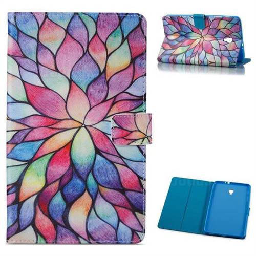 Colorful Lotus Folio Stand Leather Wallet Case for Samsung Galaxy Tab A 8.0 (2017) T380 T385 A2 S
