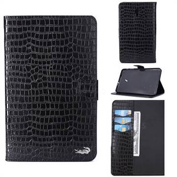 Retro Crocodile Tablet Leather Wallet Flip Cover for Samsung Galaxy Tab A 8.0 (2017) T380 T385 A2 S - Black