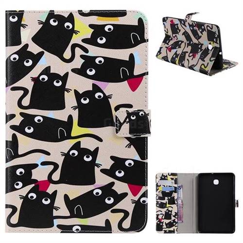 Cute Kitten Cat Folio Flip Stand Leather Wallet Case for Samsung Galaxy Tab A 8.0(2018) T387