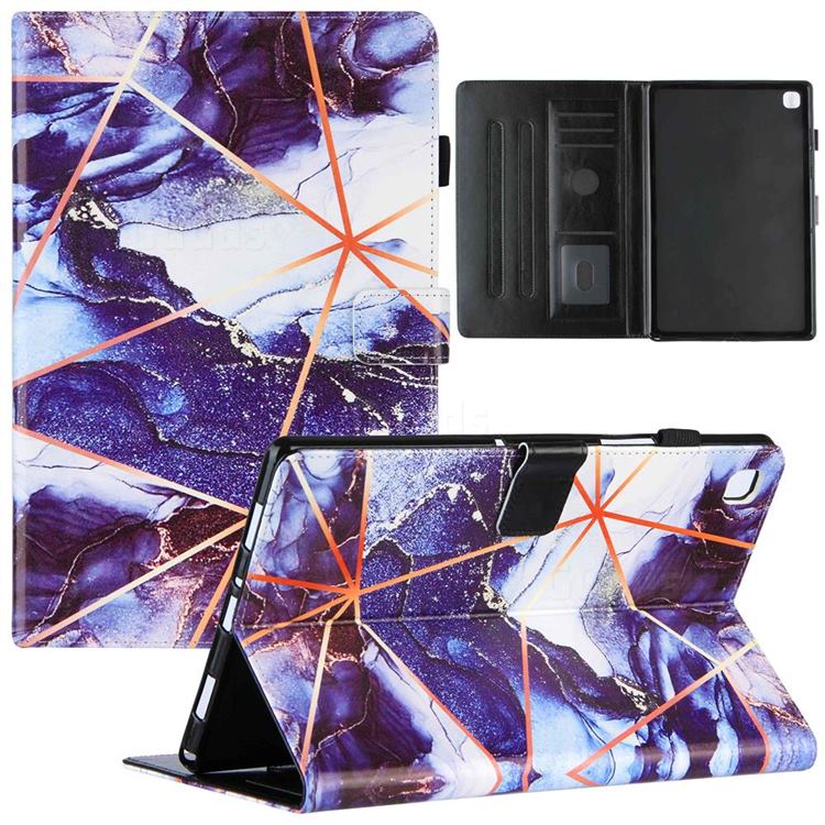 Starry Blue Stitching Color Marble Leather Flip Cover for Samsung Galaxy Tab A7 10.4 (2020) T500 T505